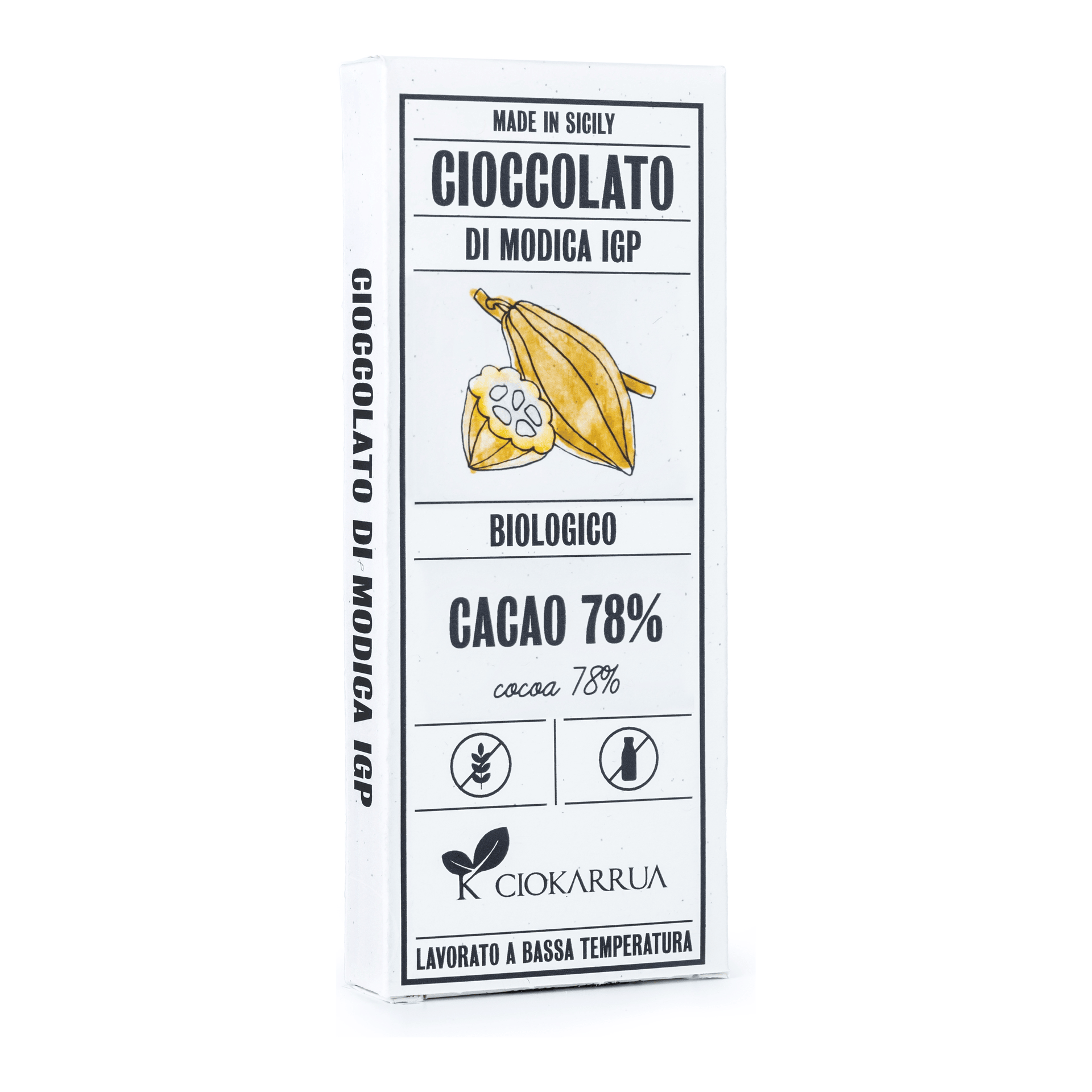 Cioccolato di Modica IGP Bio Cacao 78% 68g — pack-shot frontale