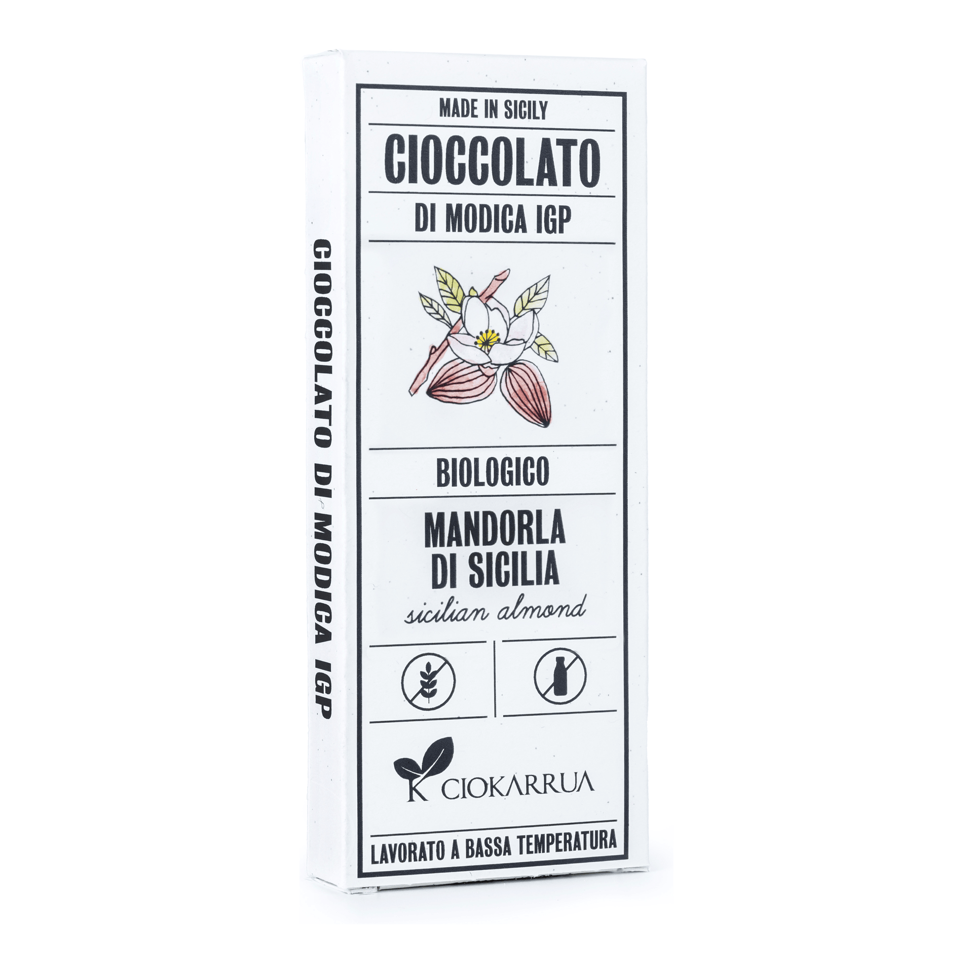 Cioccolato di Modica IGP Bio Mandorla di Sicilia 80g — pack-shot frontale