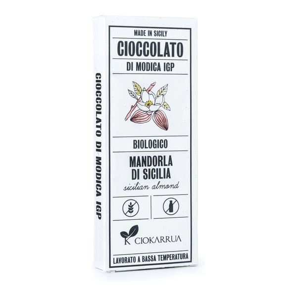 Cioccolato di Modica IGP Bio Mandorla di Sicilia 80g — pack-shot frontale