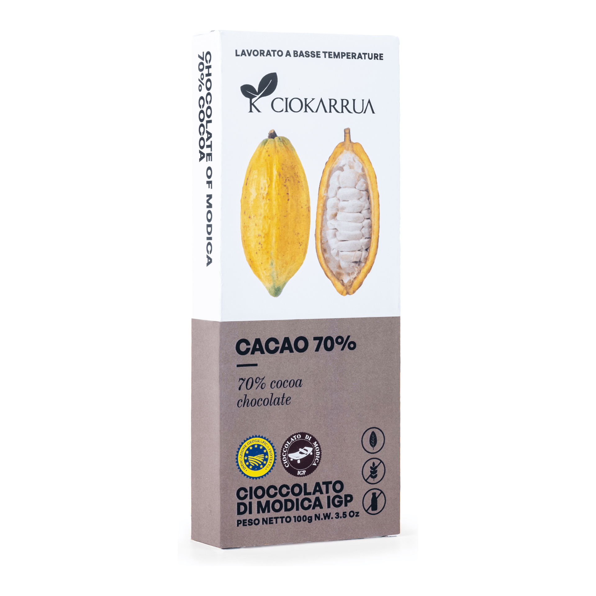 Cioccolato di Modica IGP Cacao 70% 100g — pack-shot frontale