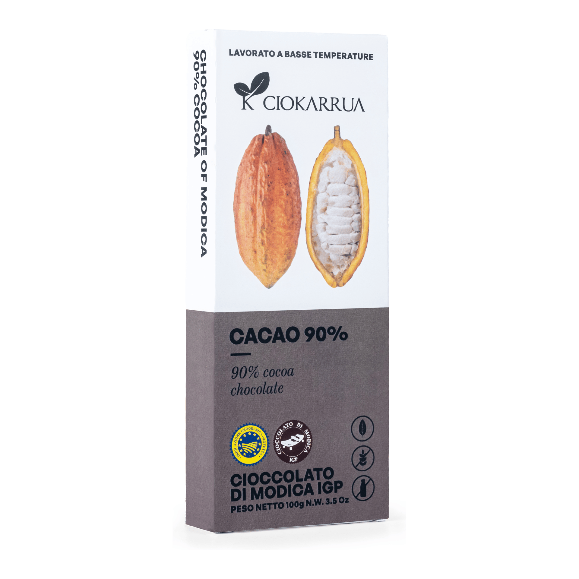 Cioccolato di Modica IGP Cacao 90% 100g — pack-shot frontale