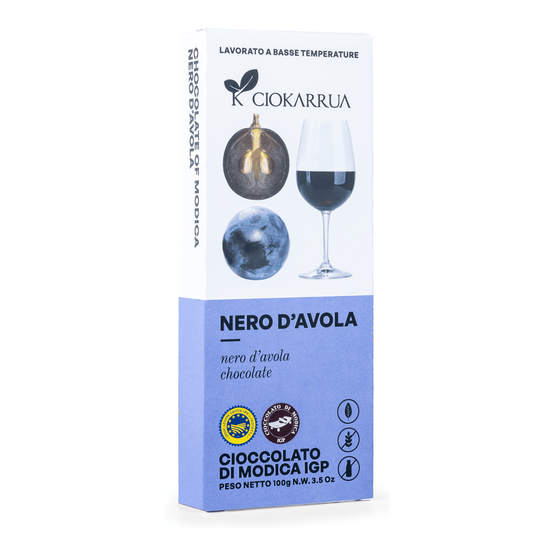 Cioccolato di Modica IGP Nero d'Avola 100g — pack-shot frontale