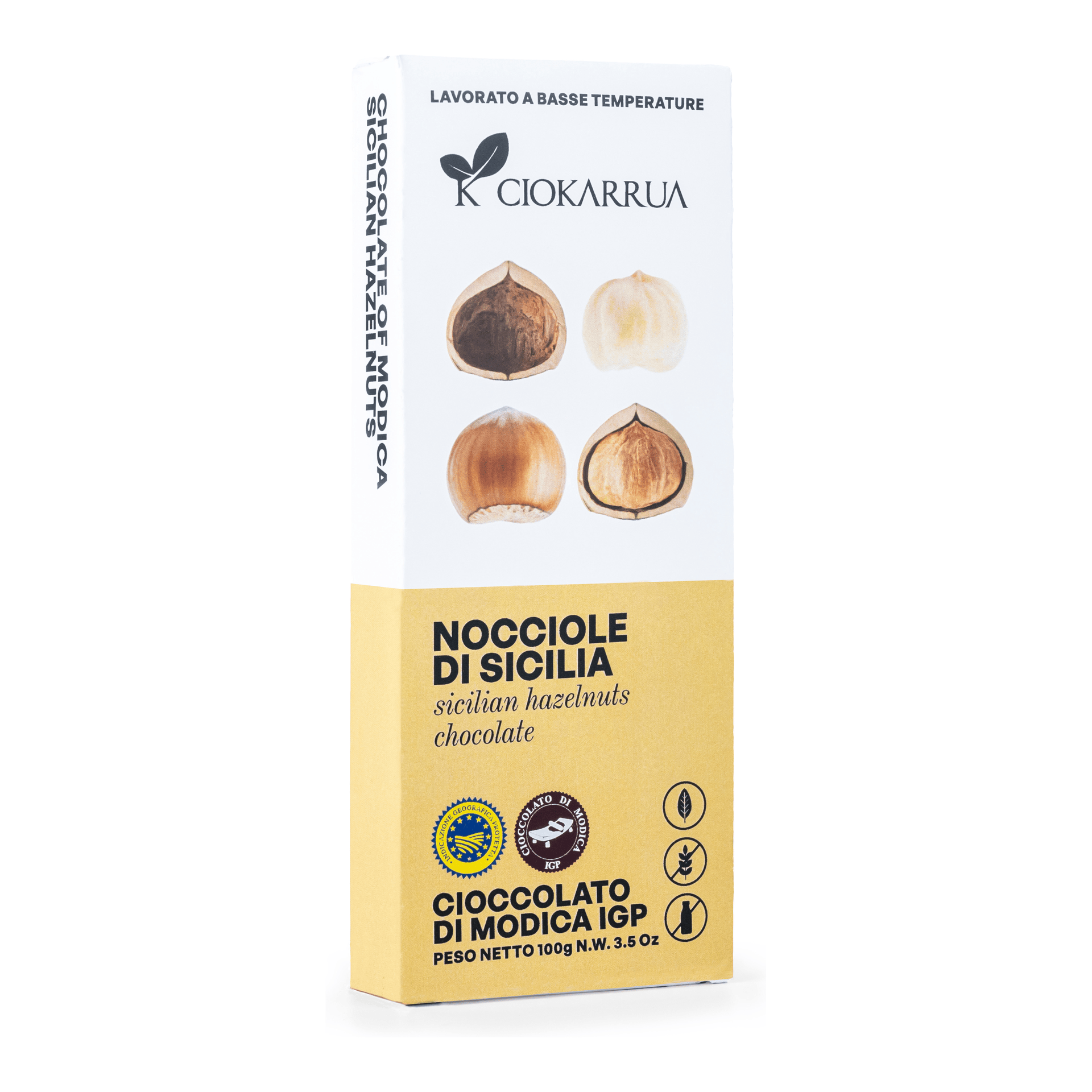 Cioccolato di Modica IGP Nocciole di Sicilia 100g — pack-shot frontale