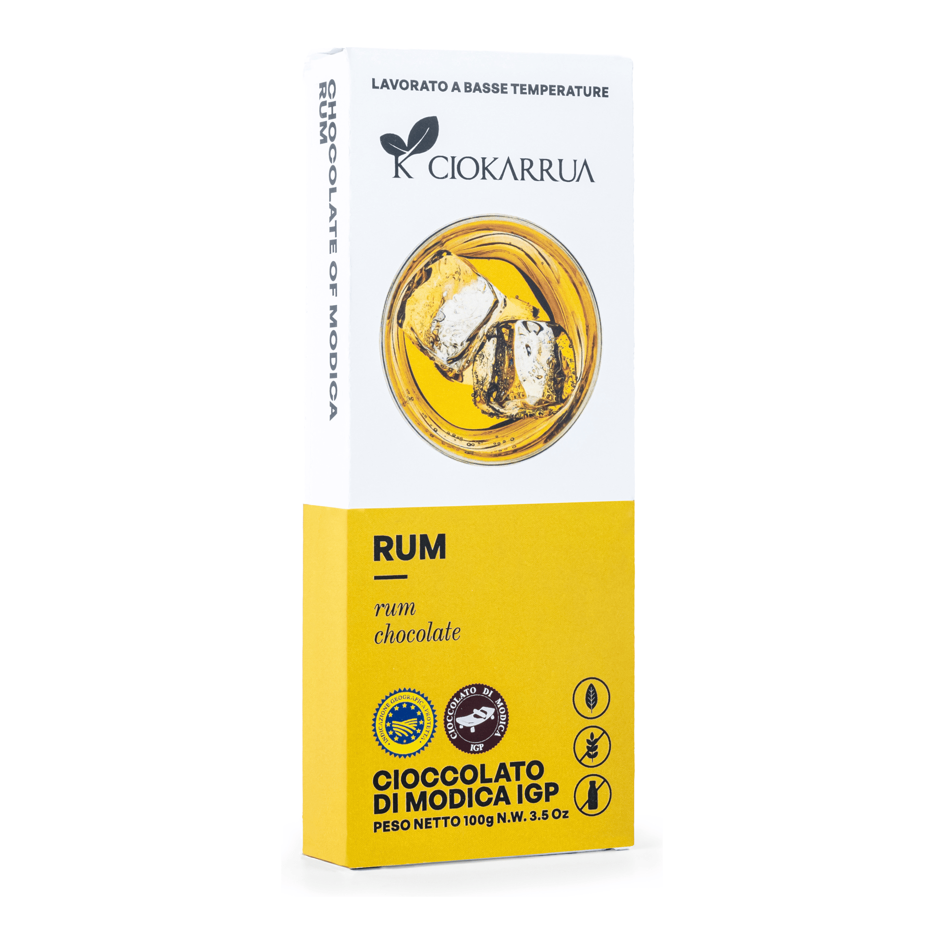 Cioccolato di Modica IGP Rum 100g — pack-shot frontale