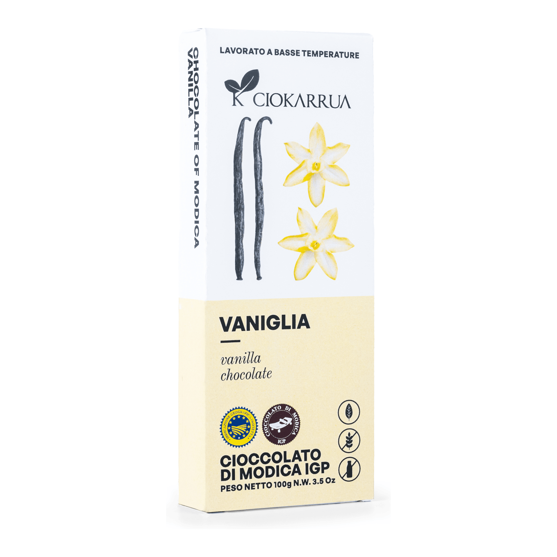 Cioccolato di Modica IGP Vaniglia 100g — pack-shot frontale
