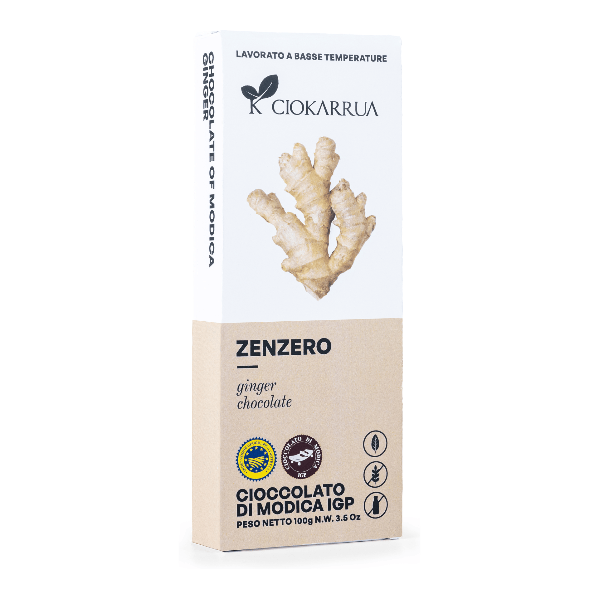 Cioccolato di Modica IGP Zenzero 100g — pack-shot frontale