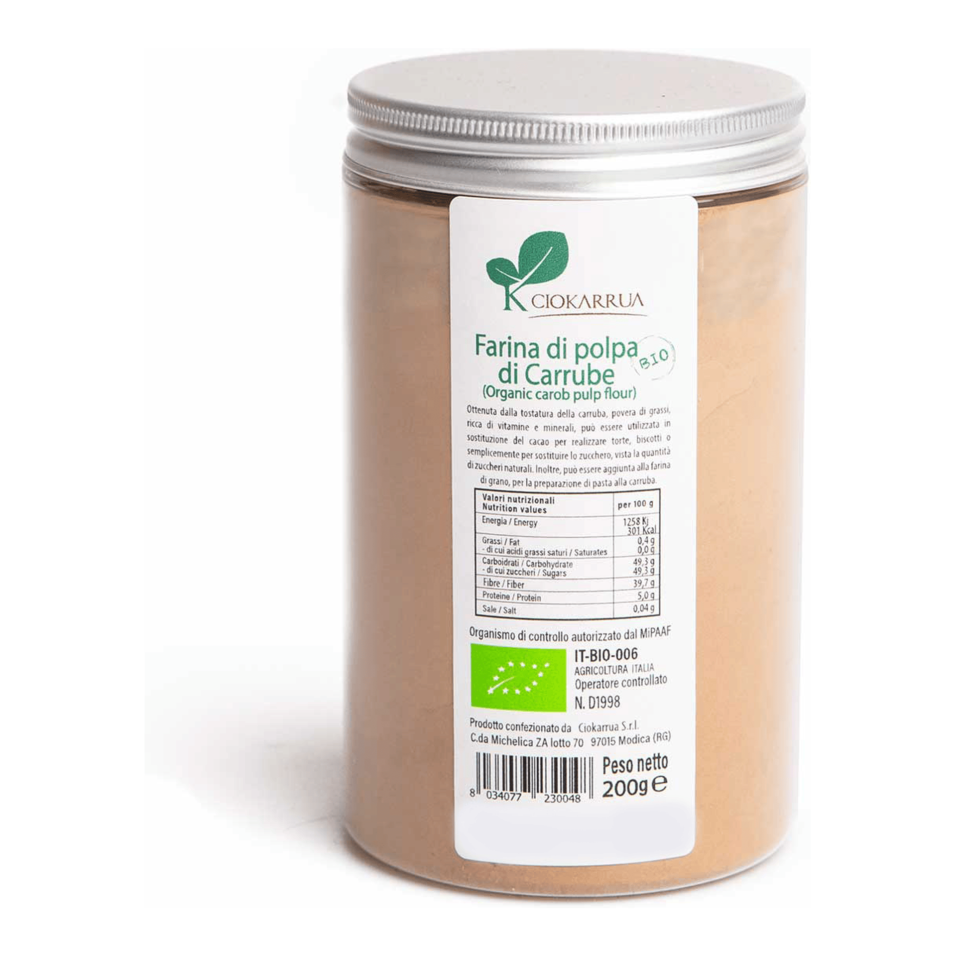 Farina di Polpa di Carrube BIO — pack-shot frontale