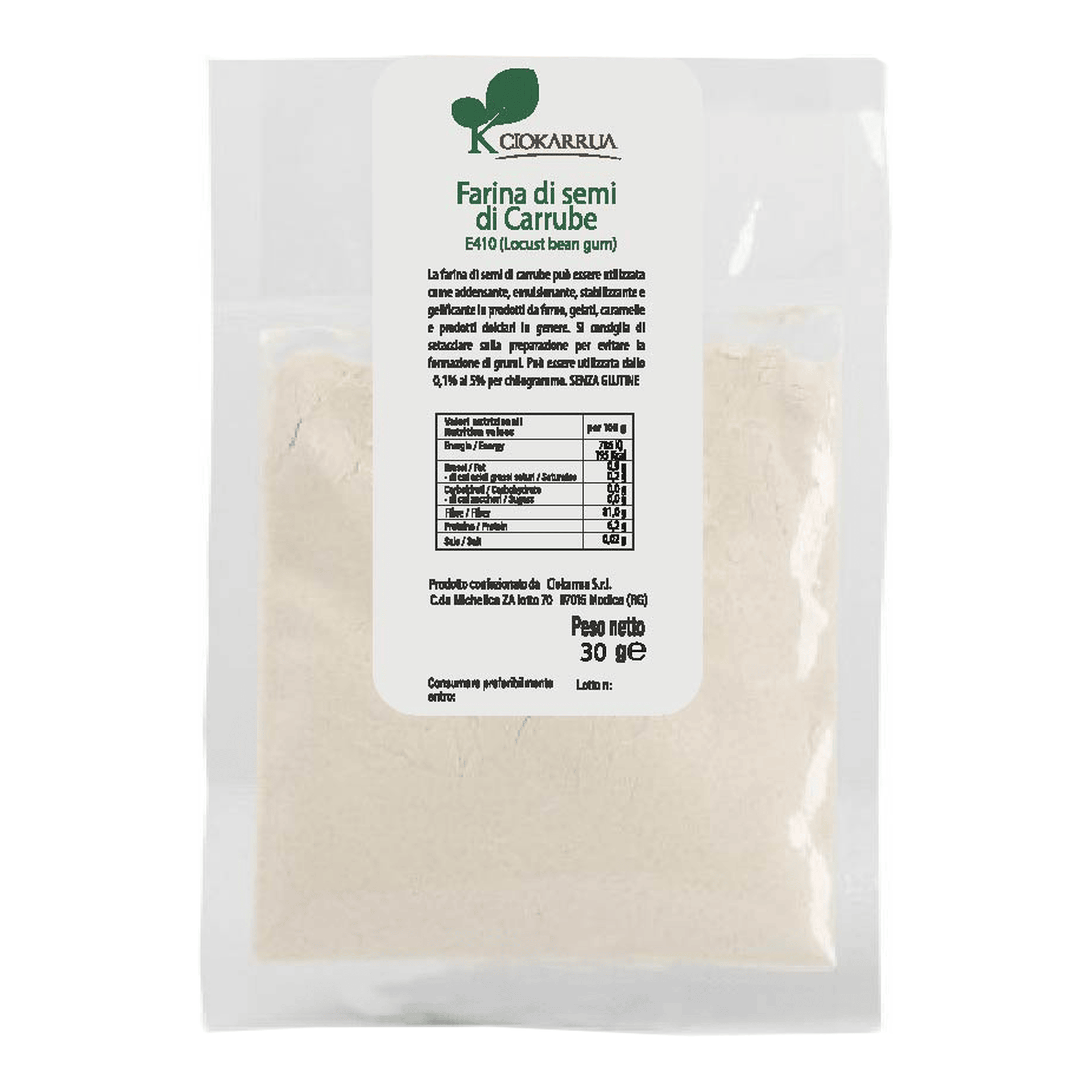 Farina di Semi di Carrube (E410) 30g — pack-shot frontale
