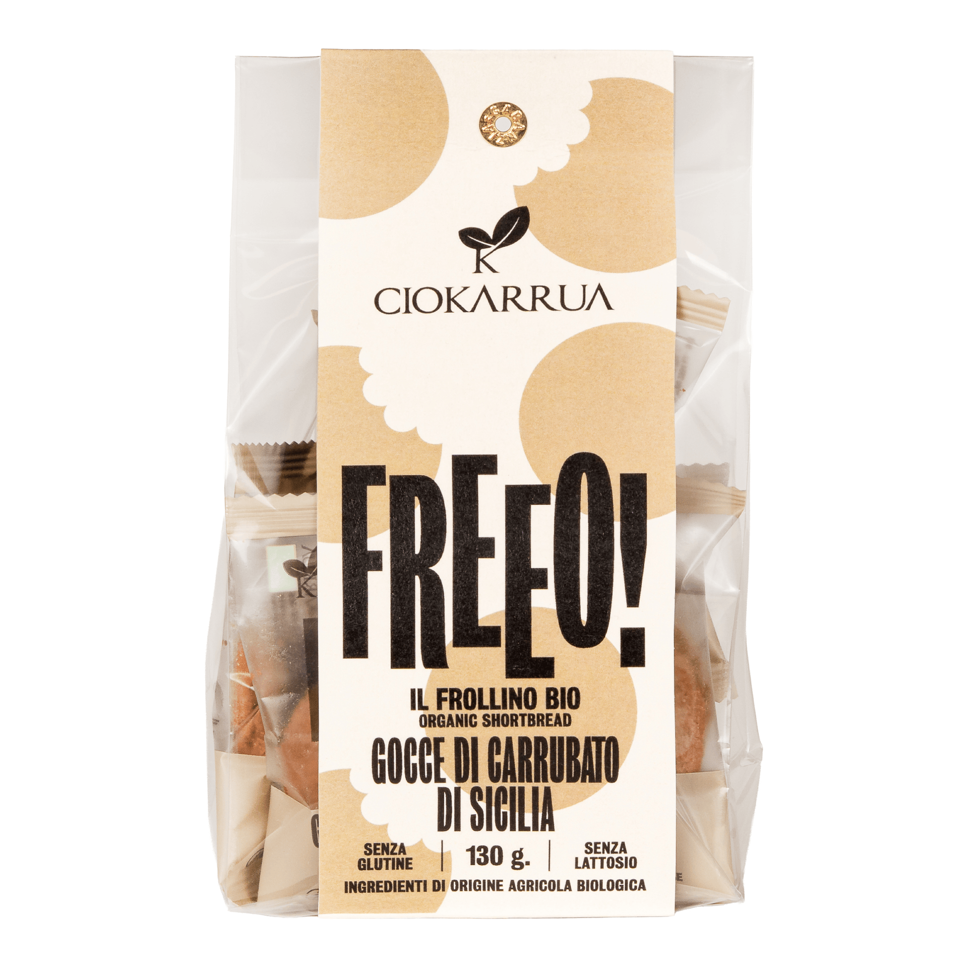 Frollino con Gocce di Carrubato di Sicilia 130g — pack-shot frontale