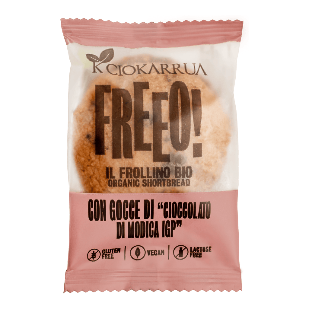 Frollino Gocce Cioccolato di Modica Monoporzione 20g — pack-shot frontale