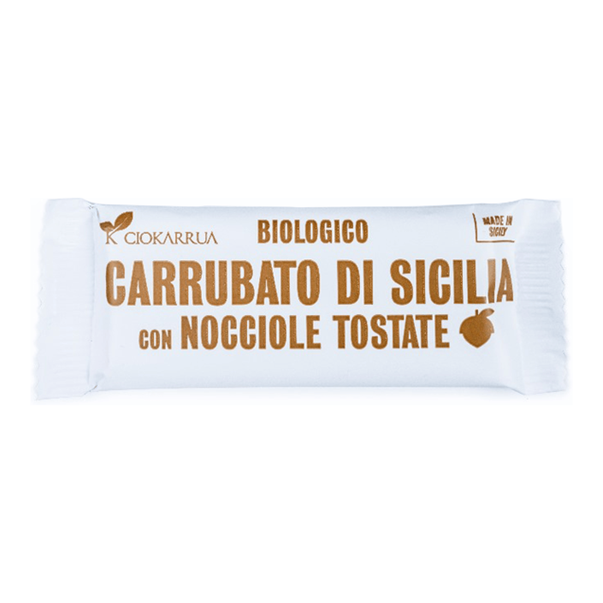 Lingotto Carrubato Nocciole Tostate 15g — pack-shot frontale